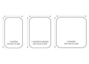 Topper Coprimaterasso Imbottito Correttore Materasso Reversibile Rinfrescante Riscaldante - Matrimoniale - Double