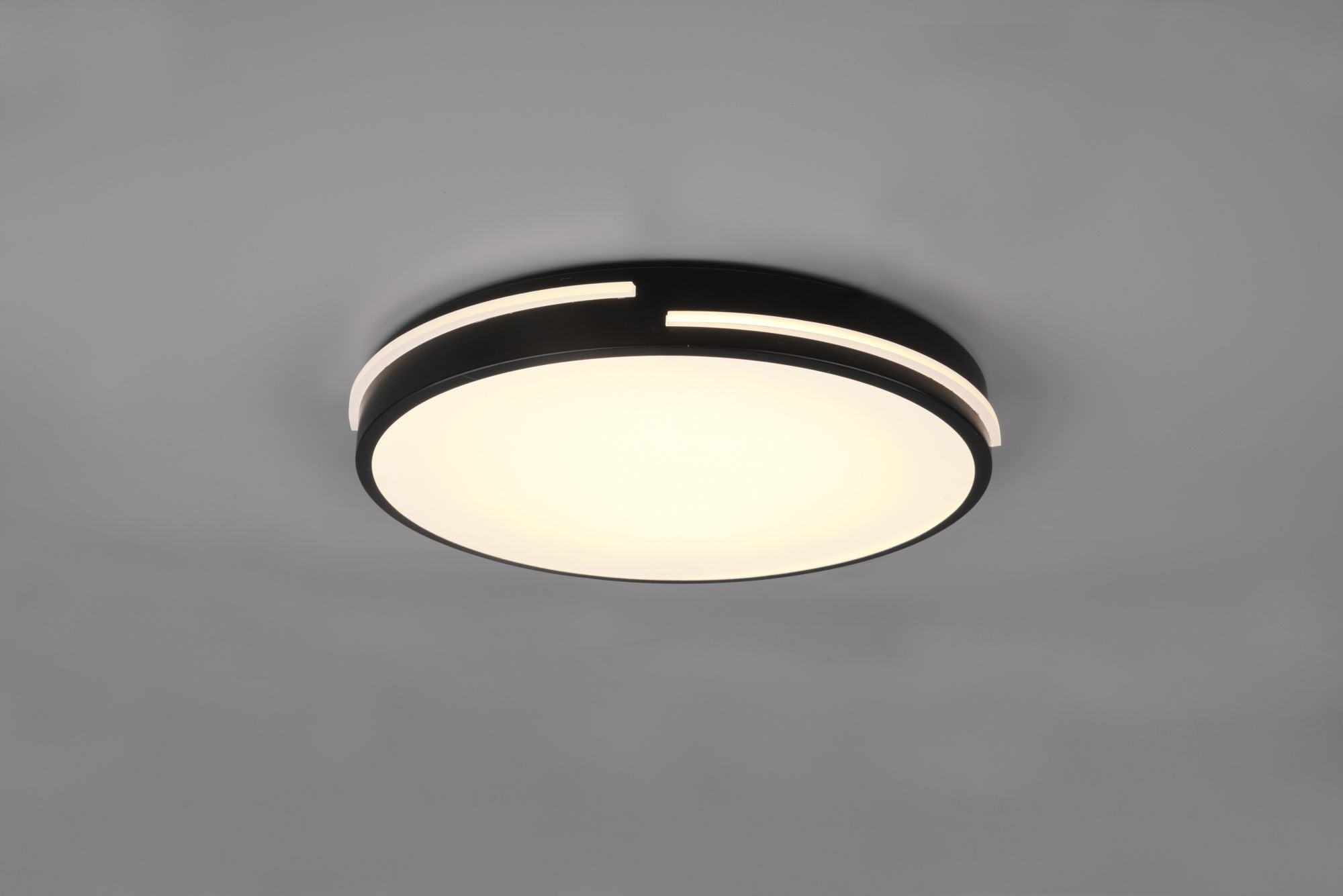 TACOMA PLAFONIERA LED 24W 2500lm, 2700 - 6500K BORDO NERO CON TELECOMANDO MULTIFUNZIONE D.40CM DIMMERABILE