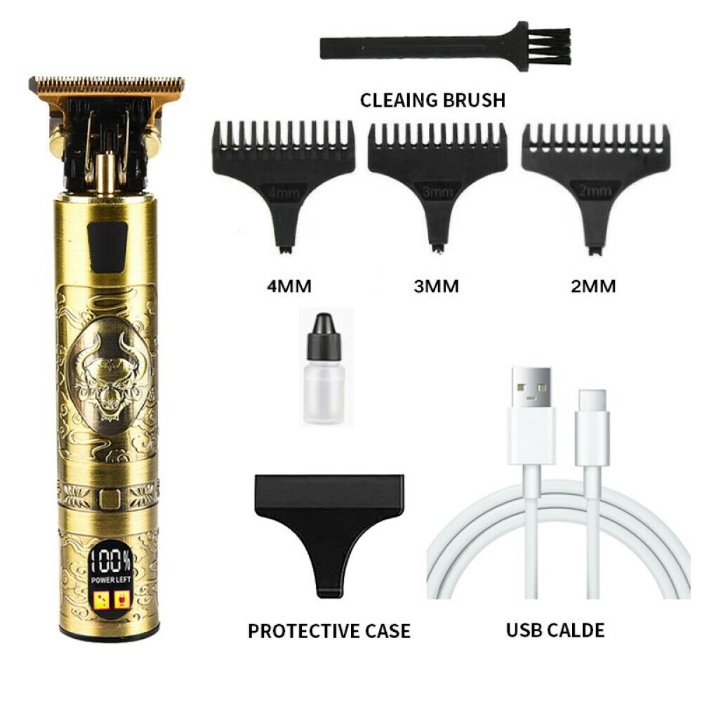 TAGLIA CAPELLI PROFESSIONALE REGOLA BARBA RASOIO ELETTRICO 3 PETTINI USB Q-LF71X