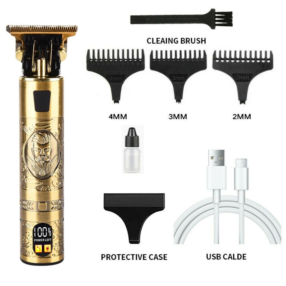 TAGLIA CAPELLI PROFESSIONALE REGOLA BARBA RASOIO ELETTRICO 3 PETTINI USB Q-LF71X