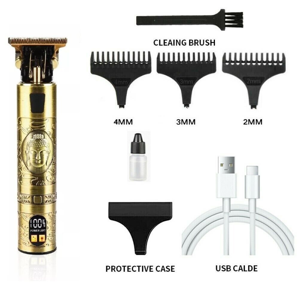 TAGLIA CAPELLI PROFESSIONALE REGOLA BARBA RASOIO ELETTRICO 3 PETTINI USB Q-LF71X