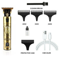 TAGLIA CAPELLI PROFESSIONALE REGOLA BARBA RASOIO ELETTRICO 3 PETTINI USB Q-LF71X
