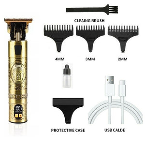 TAGLIA CAPELLI PROFESSIONALE REGOLA BARBA RASOIO ELETTRICO 3 PETTINI USB Q-LF71X