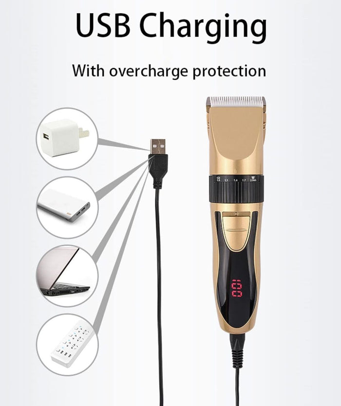 TAGLIA CAPELLI PROFESSIONALE REGOLA BARBA RASOIO ELETTRICO RICARICABILE LE-J33