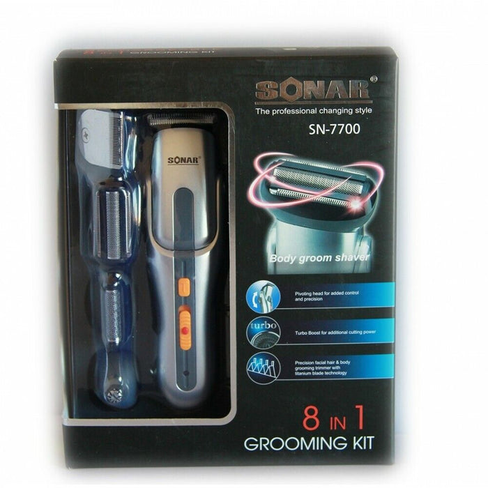 TAGLIACAPELLI RASOIO BARBA TAGLIA CAPELLI PELI NASO RICARICABILE 8 IN 1