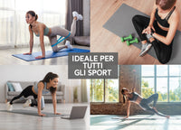 Tappetino Fitness Ammortizzante Antiscivolo 4mm Tappeto Sport Yoga Pilates - 61x173 - Blu