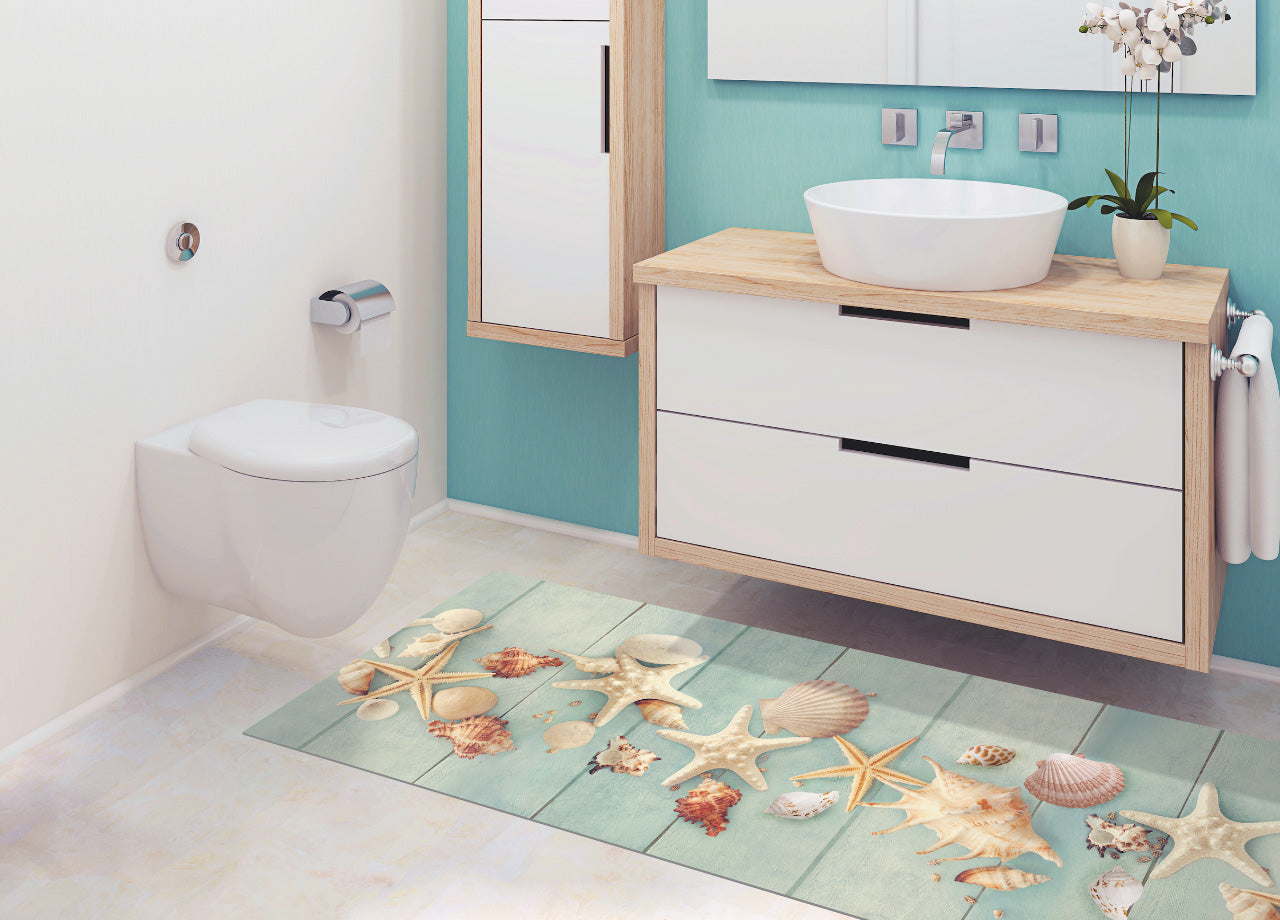 Tappeto Passatoia Cucina Antiscivolo Linea Futura Profumo Di Mare By Suardi - 52x600 - Profumo Di Mare