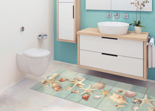 Tappeto Passatoia Cucina Antiscivolo Linea Futura Profumo Di Mare By Suardi - 52x600 - Profumo Di Mare