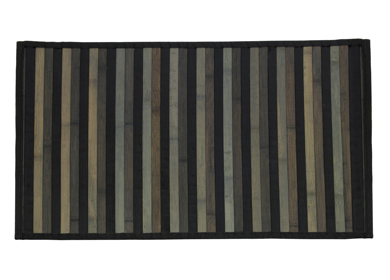 Tappeto Bamboo Degradè In Varie Colorazioni - 50x100 cm - Nero