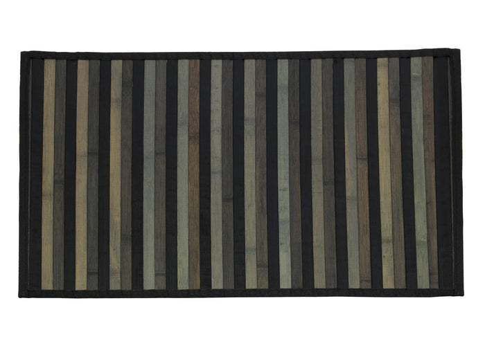 Tappeto Bamboo Degradè In Varie Colorazioni - 50x100 cm - Nero