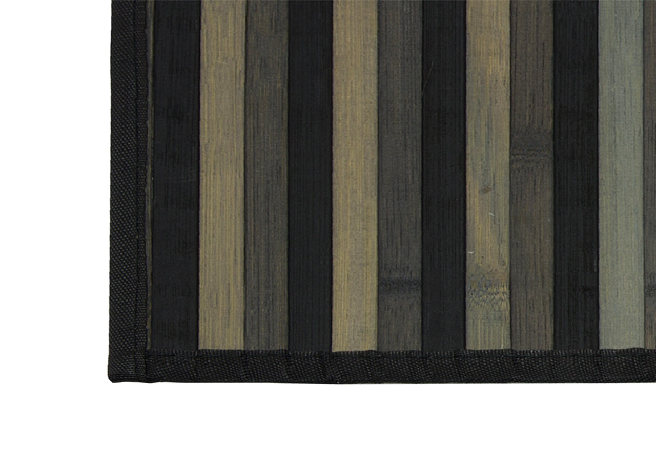 Tappeto Bamboo Degradè In Varie Colorazioni - 50x100 cm - Nero