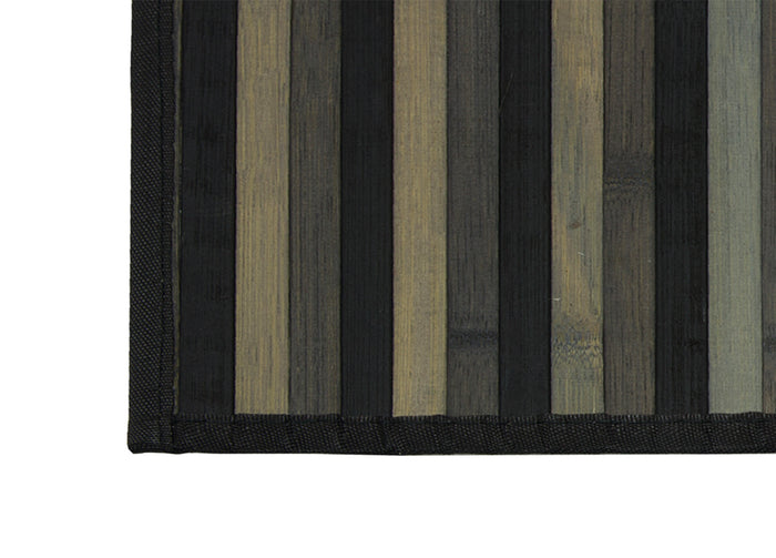Tappeto Bamboo Degradè In Varie Colorazioni - 50x100 cm - Nero