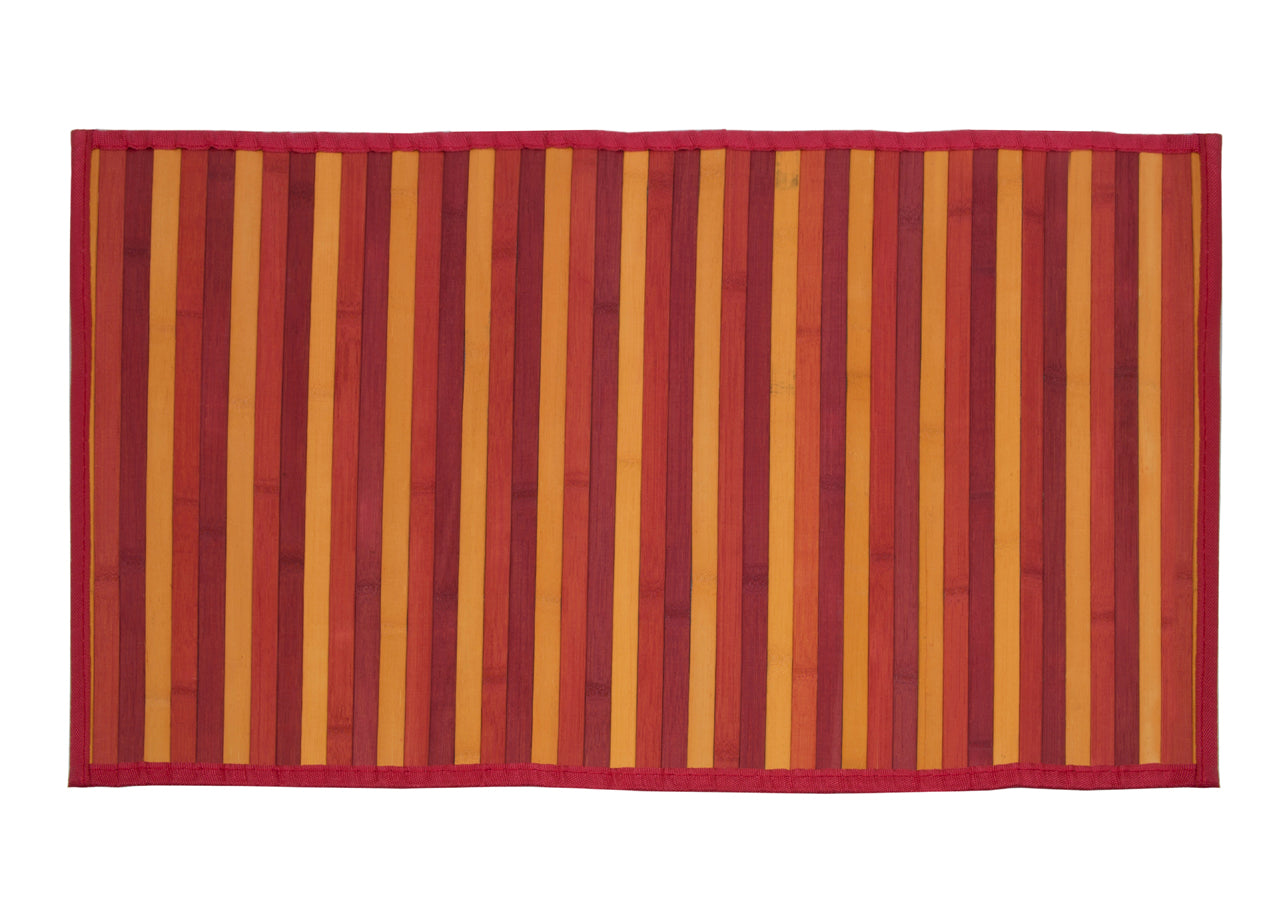 Tappeto Bamboo Degradè In Varie Colorazioni - 50x230 cm - Rosso