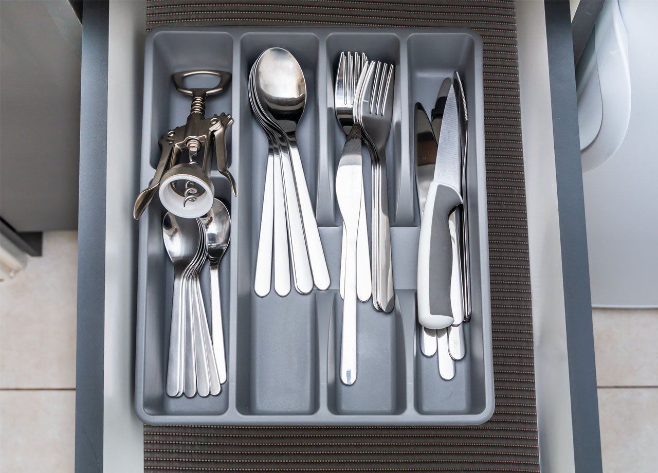 Tappetino Gommato Antiscivolo Multiuso Per Cassetti e Superfici Colore Stone - 65x100cm - Stone