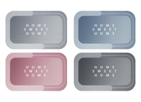 Tappeto Bagno Doccia Antiscivolo Assorbente Home Sweet Home - Home Sweet Home - Azzurro
