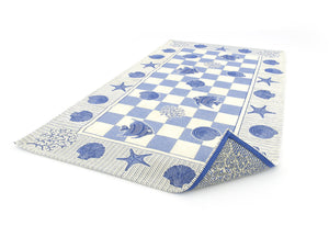 Tappeto Velour Antiscivolo Modello Marino By Suardi - 85x150cm - Blu