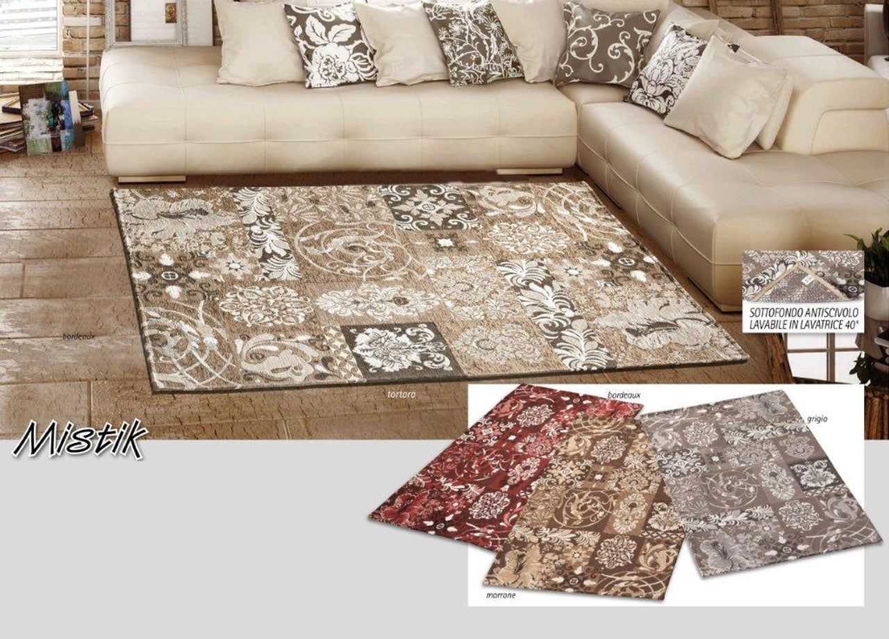 Tappeto Da Salotto E Da Camera Disegno Mistik - 140x195 - Tortora