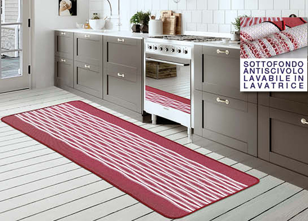 Tappeto Antiscivolo Disegno Ondina Colore Blu Modello O.B. - 60x90 - Blu