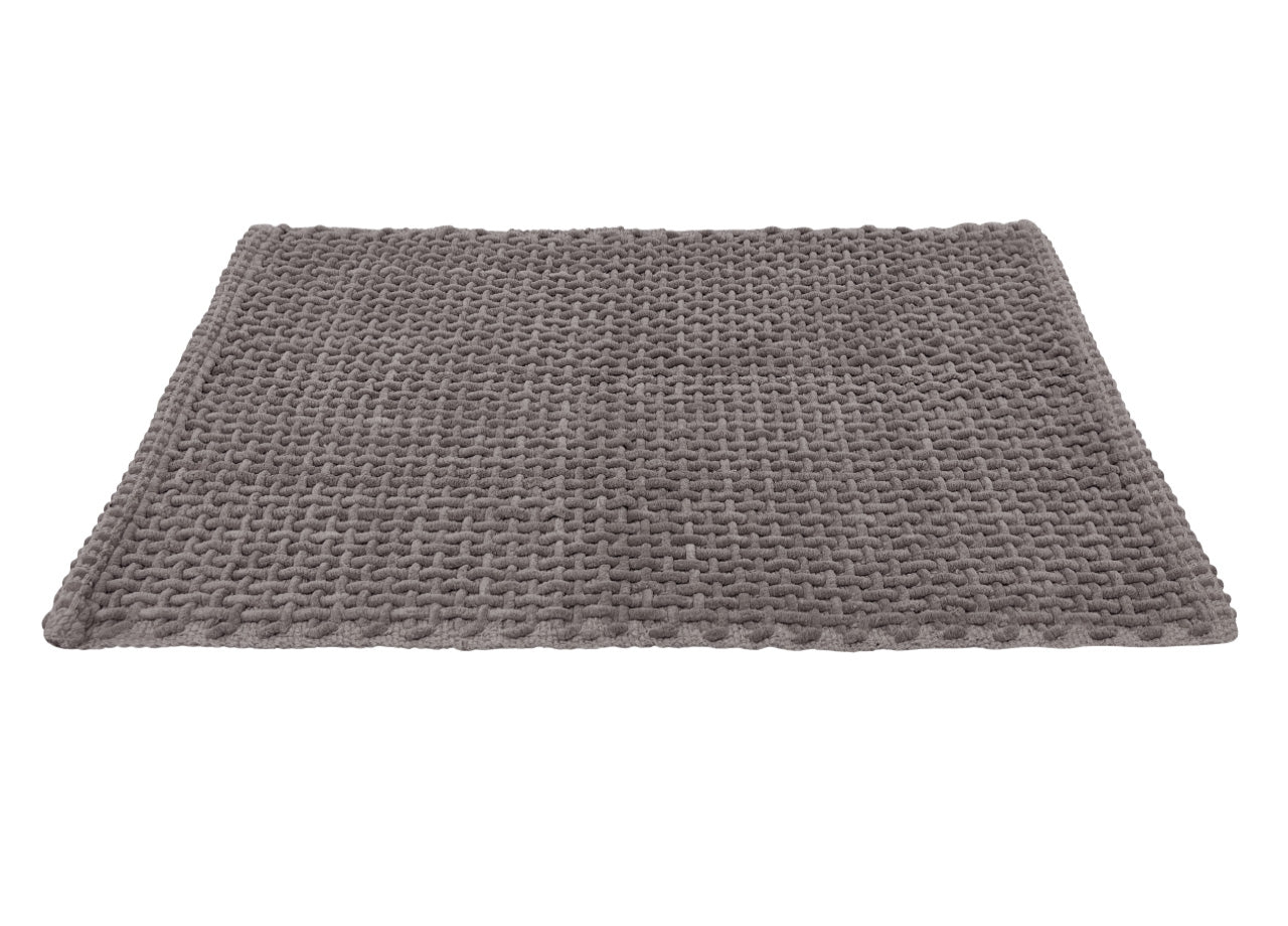 Tappeto Bagno Doccia Antiscivolo In Microfibra Super Assorbente Osaka - Parure 3 Pezzi - Stone