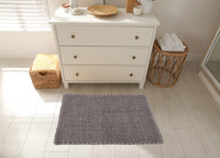 Tappeto Bagno Doccia Antiscivolo In Microfibra Super Assorbente Osaka - Parure 3 Pezzi - Stone