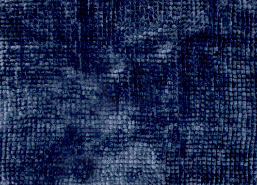 Tappeto Shaggy Bagno E Cucina Retro Antiscivolo Microfibra Mod. Perla Blu Navy - 50x80 - Blu