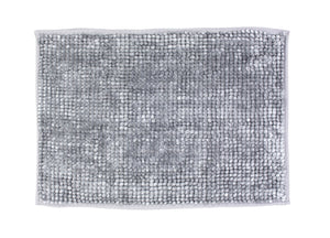 Tappeto Shaggy Bagno E Cucina Retro Antiscivolo In Microfibra Mod. Perla Grigio - 50x80 - Grigio