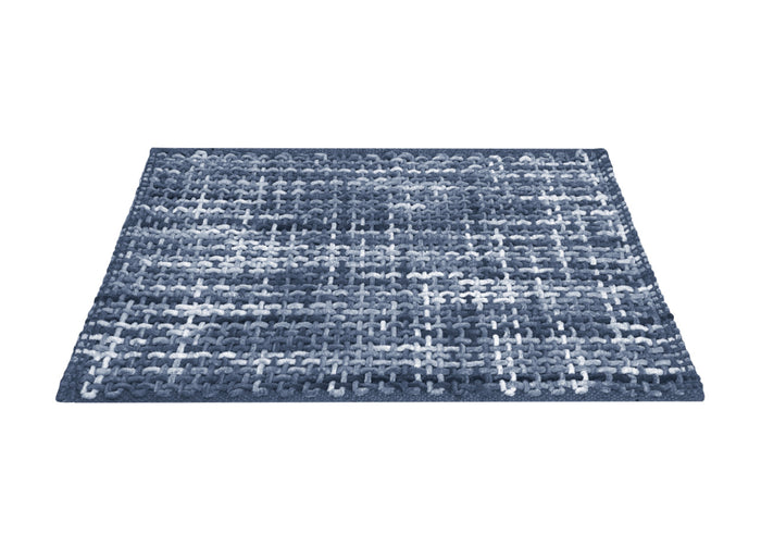 Tappeto Bagno Doccia Antiscivolo In Microfibra Super Assorbente Plot - 50x80 - Blu