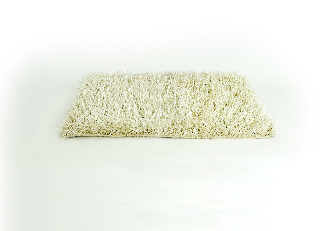 Tappeto Da Cucina E Da Salotto Modello Shaggy - 60x160cm - Bianco