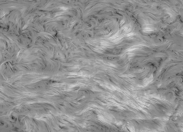 Tappeto Peloso In Pelliccia Ecologica Sagomato Modello Stoccolma Varie Misure - 60x90cm - Perla