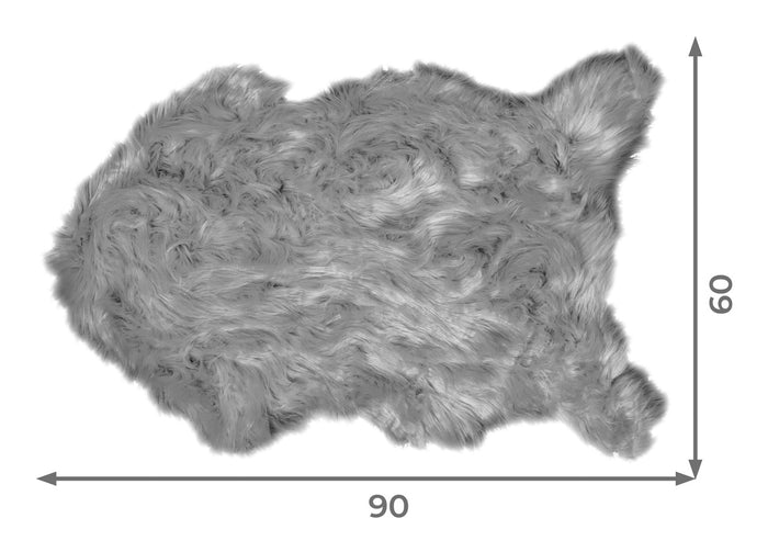 Tappeto Peloso In Pelliccia Ecologica Sagomato Modello Stoccolma Varie Misure - 60x90cm - Perla