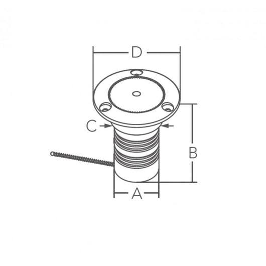 TAPPO INOX 316 WATER C/CHIAVE