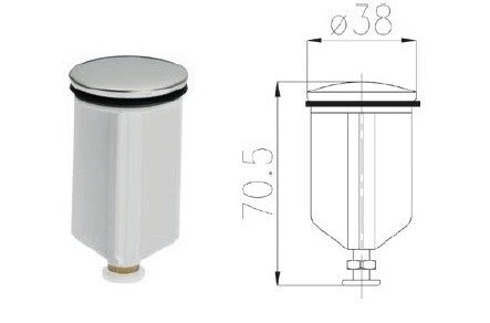 TAPPO X SCARICO NORTON 1"1/4 PVC EC