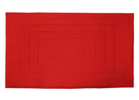 Tappeto Casa Bagno Morbido 50x65cm Tinta Unita 100% Cotone Modello Sophie - Tappeto - Rosso