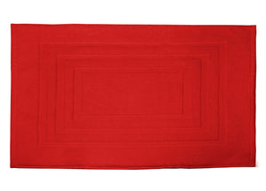 Tappeto Casa Bagno Morbido 50x65cm Tinta Unita 100% Cotone Modello Sophie - Tappeto - Rosso