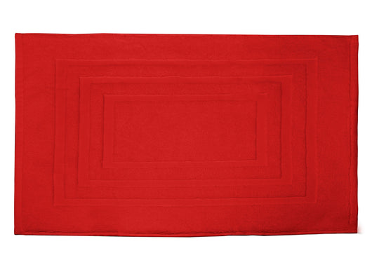 Tappeto Casa Bagno Morbido 50x65cm Tinta Unita 100% Cotone Modello Sophie - Tappeto - Rosso
