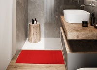 Tappeto Casa Bagno Morbido 50x65cm Tinta Unita 100% Cotone Modello Sophie - Tappeto - Rosso
