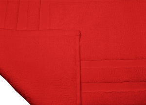 Tappeto Casa Bagno Morbido 50x65cm Tinta Unita 100% Cotone Modello Sophie - Tappeto - Rosso