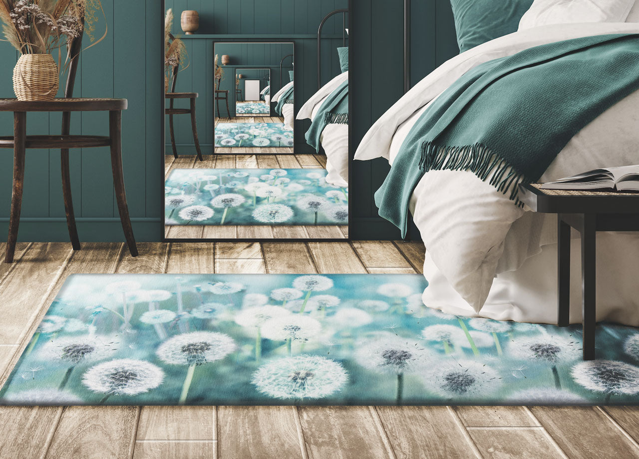 Tappeto Cucina Antiscivolo Stampa Digitale Emozioni Fantasie Floreali Vintage - 58x115 - Soffio Vento