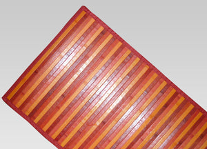 Tappeto Bamboo Degradè In Varie Colorazioni - 50x230 cm - Rosso