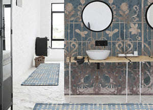 Tappeto Passatoia Cucina Corsia Retro Antiscivolo Disegno Dama By Suardi - 55x190 - Nero