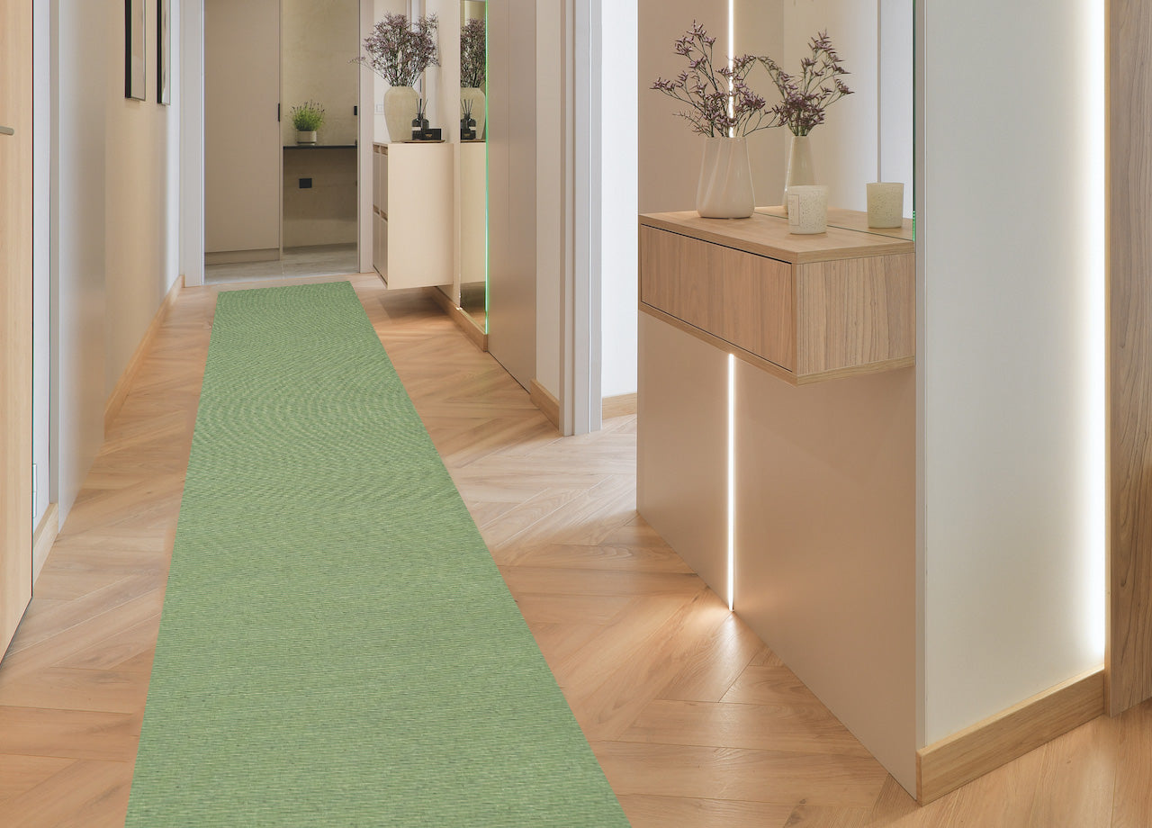 Tappeto Passatoia Cucina Antiscivolo Linea Essenziali By Suardi Tinta Unita Verde Salvia - 60x180 - Verde Salvia