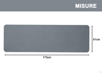 Tappetino Fitness Ammortizzante Antiscivolo 4mm Tappeto Sport Yoga Pilates - 61x173 - Blu