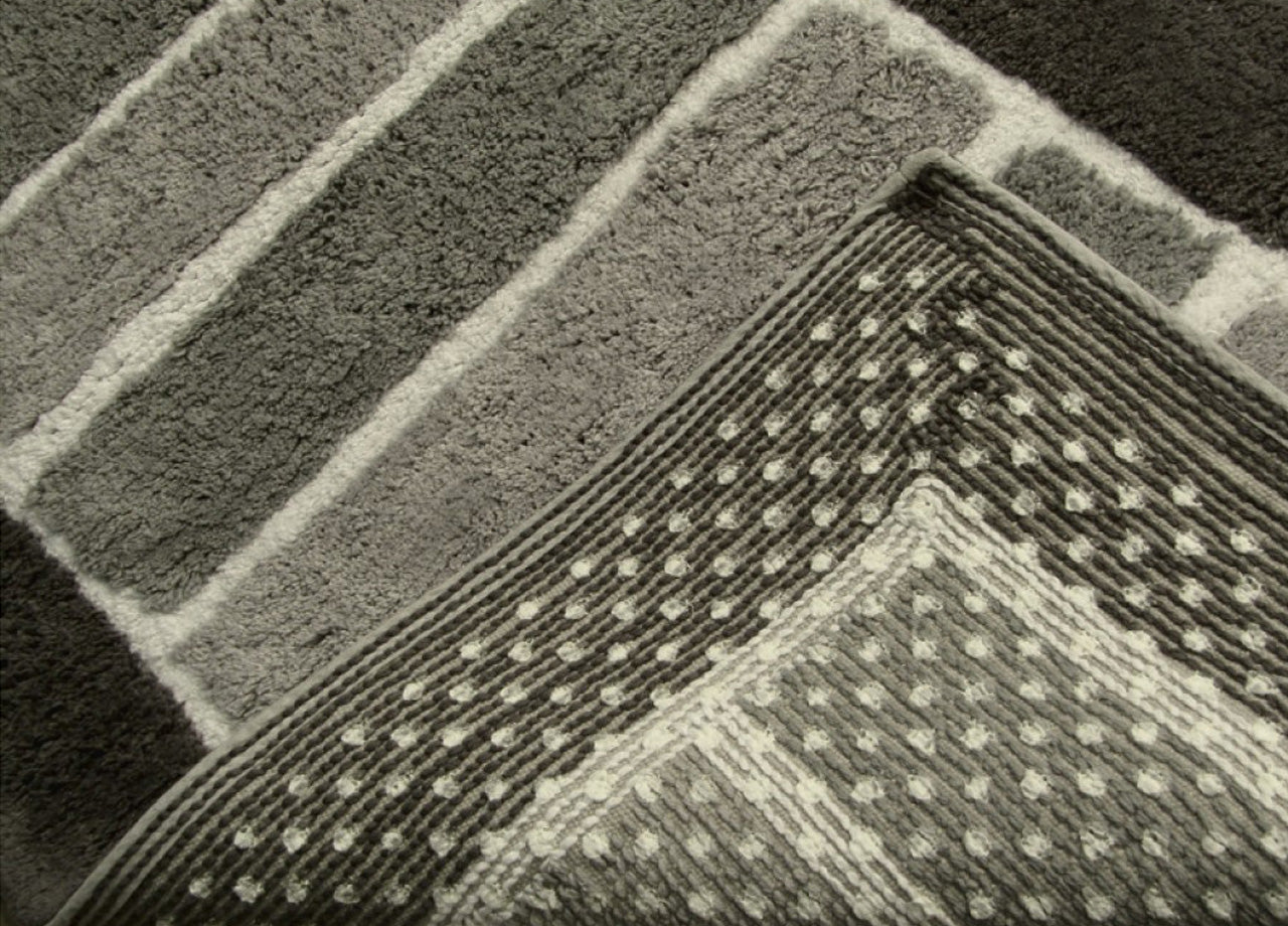 Tappeto Da Bagno Antiscivolo Disegno Line Colore Verde - 50x80 - Verde