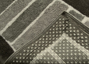 Tappeto Da Bagno Antiscivolo Disegno Line Colore Verde - 50x80 - Verde