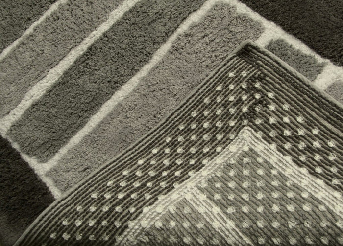 Tappeto Da Bagno Antiscivolo Disegno Line Colore Verde - 50x80 - Verde