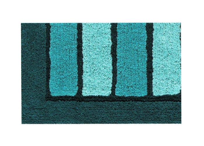 Tappeto Da Bagno Antiscivolo Disegno Line Colore Verde - 50x80 - Verde