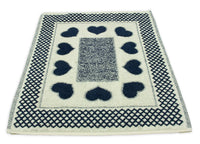 Tappeto Bagno Doccia Spugna Tappetino Assorbente Cotone Pelo Corto Mod. Love O.B - 60x90 - Blu