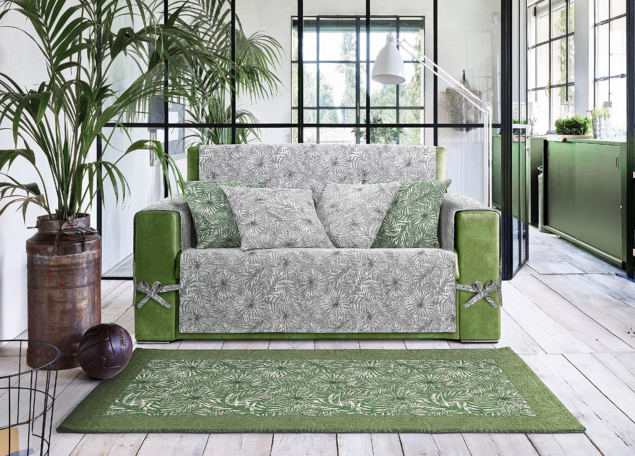 Tappeto Passatoia Cucina Corsia Retro Antiscivolo Disegno Malesia By Suardi - 55x140 - Verde