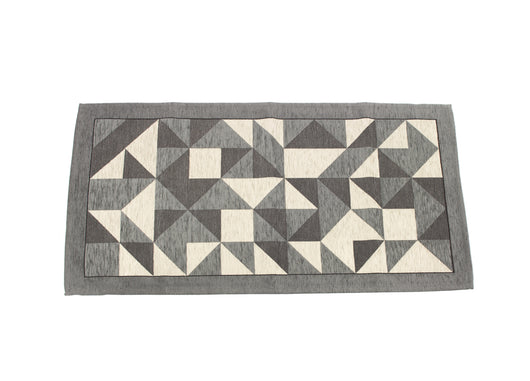 Tappeto Passatoia Cucina Salotto Antimacchia Retro Antiscivolo Origami - 55x80 - Grigio