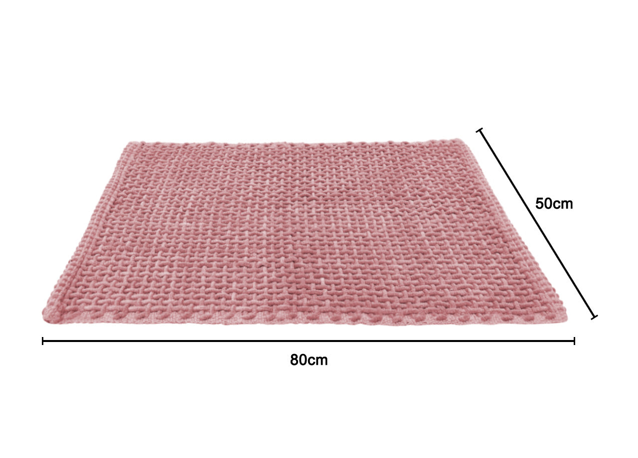 Tappeto Bagno Doccia Antiscivolo In Microfibra Super Assorbente Osaka - 50x80 - Rosa